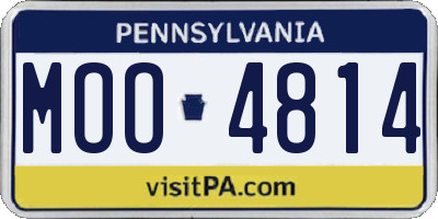 PA license plate MOO4814