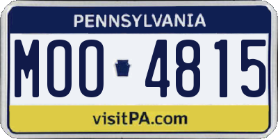 PA license plate MOO4815