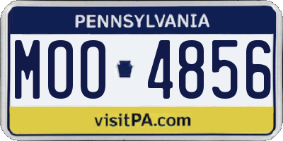 PA license plate MOO4856