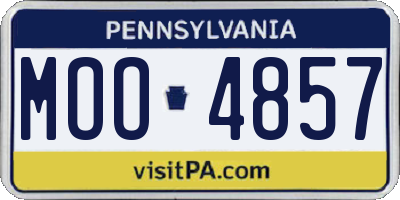 PA license plate MOO4857