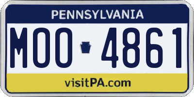 PA license plate MOO4861