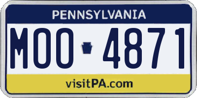PA license plate MOO4871