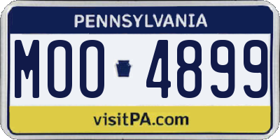 PA license plate MOO4899