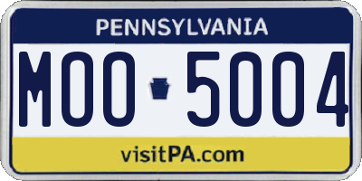 PA license plate MOO5004