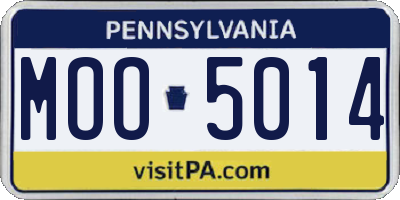PA license plate MOO5014