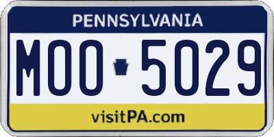 PA license plate MOO5029