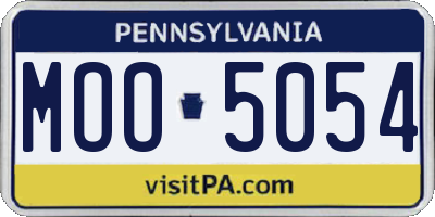 PA license plate MOO5054