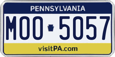 PA license plate MOO5057