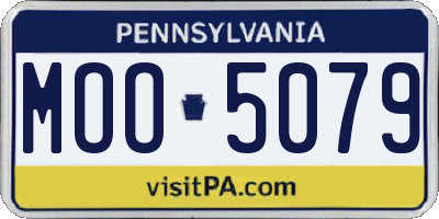 PA license plate MOO5079