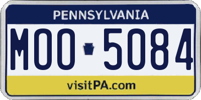 PA license plate MOO5084