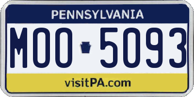 PA license plate MOO5093