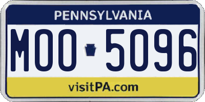 PA license plate MOO5096