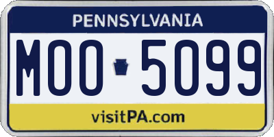 PA license plate MOO5099