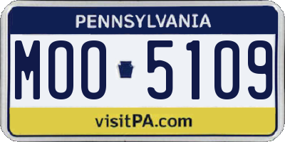 PA license plate MOO5109
