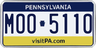 PA license plate MOO5110