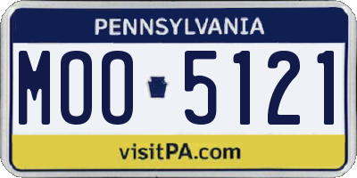 PA license plate MOO5121