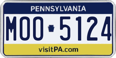 PA license plate MOO5124