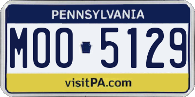 PA license plate MOO5129