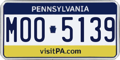 PA license plate MOO5139
