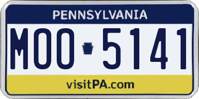 PA license plate MOO5141