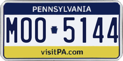PA license plate MOO5144