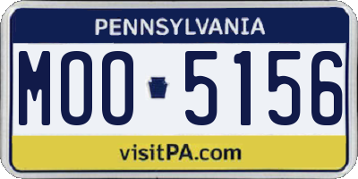PA license plate MOO5156