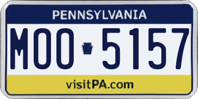 PA license plate MOO5157