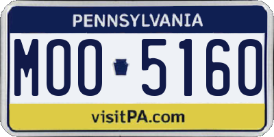 PA license plate MOO5160