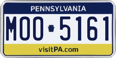 PA license plate MOO5161