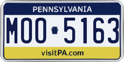 PA license plate MOO5163