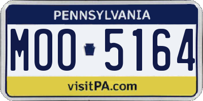 PA license plate MOO5164