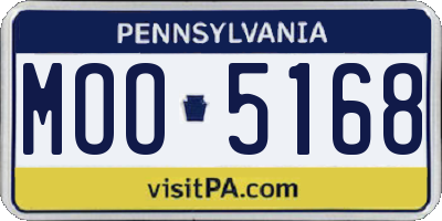 PA license plate MOO5168