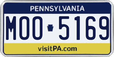 PA license plate MOO5169