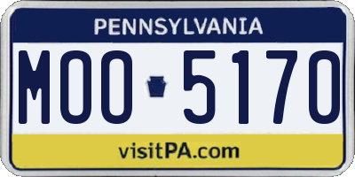 PA license plate MOO5170