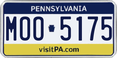 PA license plate MOO5175