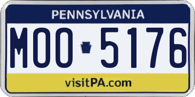 PA license plate MOO5176
