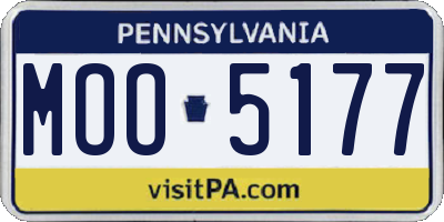 PA license plate MOO5177