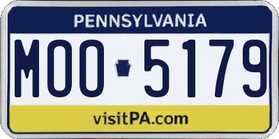 PA license plate MOO5179