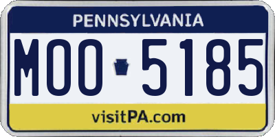 PA license plate MOO5185
