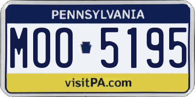 PA license plate MOO5195