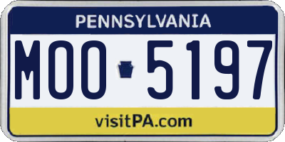 PA license plate MOO5197