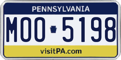 PA license plate MOO5198