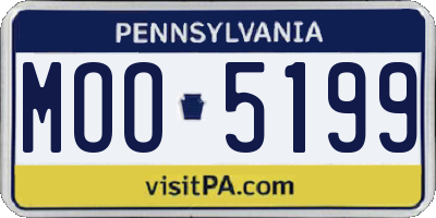 PA license plate MOO5199