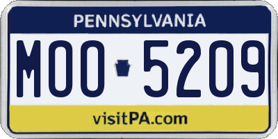 PA license plate MOO5209