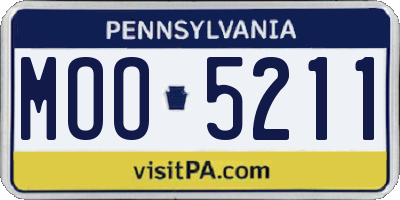 PA license plate MOO5211