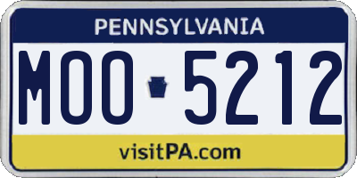 PA license plate MOO5212