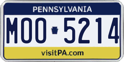 PA license plate MOO5214