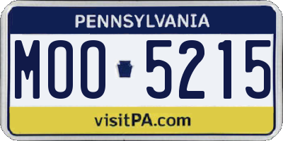PA license plate MOO5215