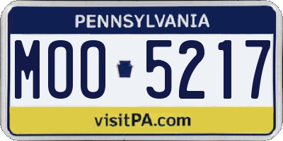 PA license plate MOO5217