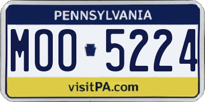PA license plate MOO5224
